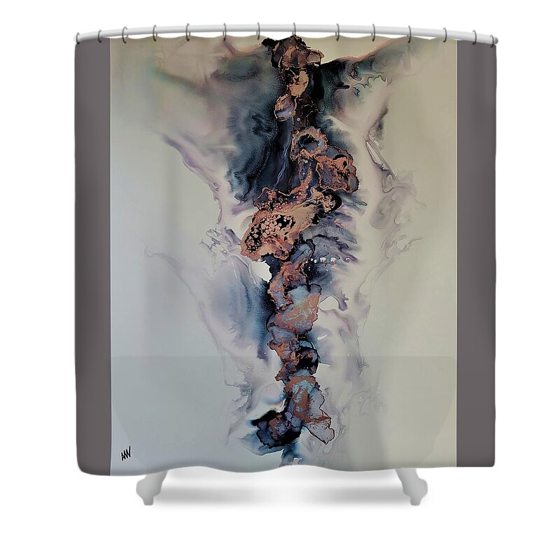 Companion Shower Curtain featuring the painting Companion Spirit by Angela Marinari
