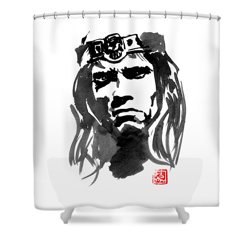 Conan Shower Curtain featuring the painting Conan by Pechane Sumie