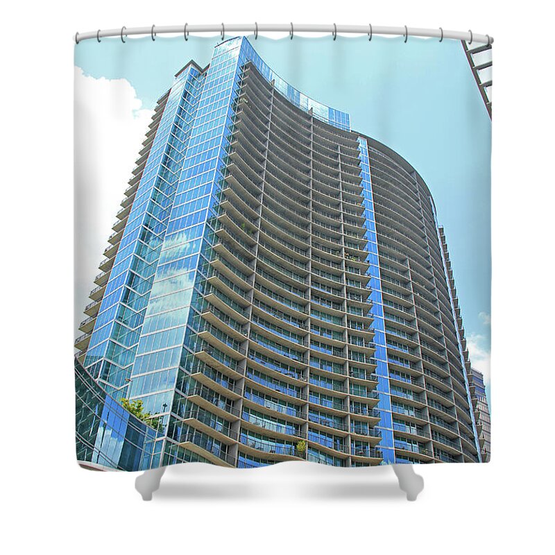 Condominium Shower Curtain featuring the photograph Condominium Tower - Atlanta, Ga. by Richard Krebs
