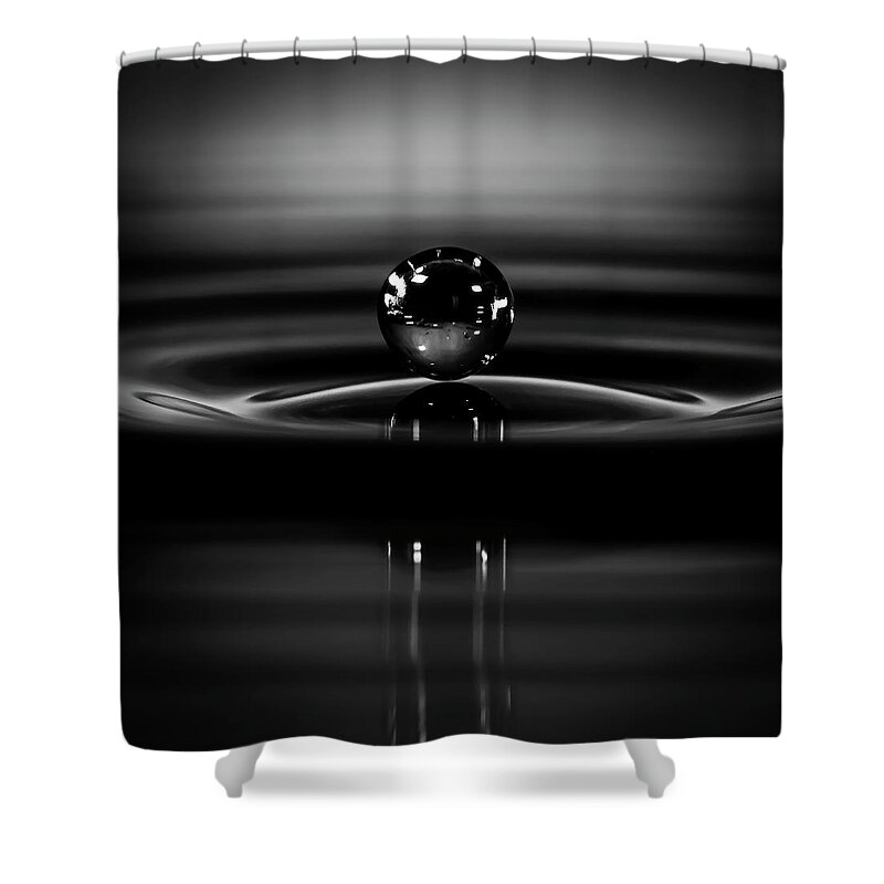 Waterdrop Shower Curtain featuring the photograph Contact by Ari Rex