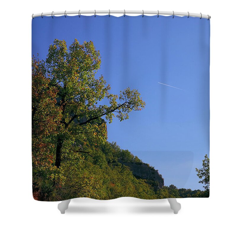 Crescent Moon Shower Curtain featuring the photograph Contact by Karine GADRE