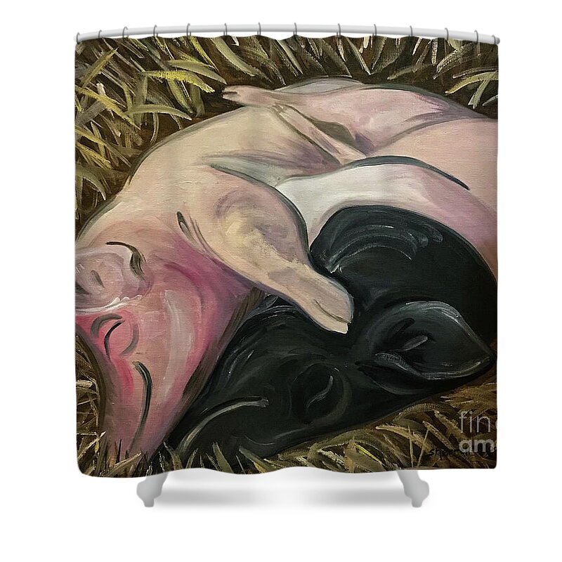 Paintings Shower Curtain featuring the painting Contentment by Sherrell Rodgers