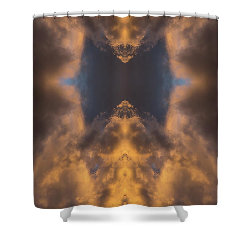 Clouds Shower Curtain featuring the digital art Convergence of air and light by Adriana Mueller