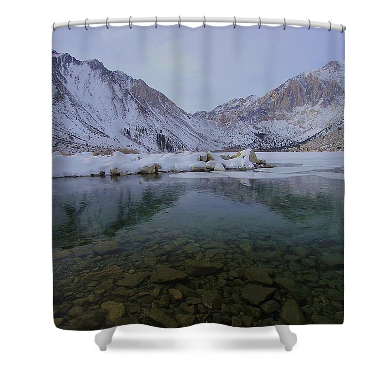 Convict Lake Shower Curtain featuring the photograph Convict Winter by Sean Sarsfield