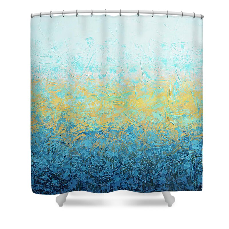 Cool Shower Curtain featuring the painting Cool, Cool Summer by Linda Bailey