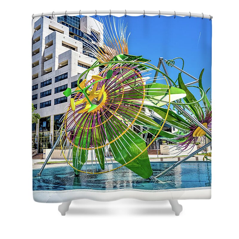 Miami Shower Curtain featuring the digital art Coral Gables The Bug by SnapHappy Photos