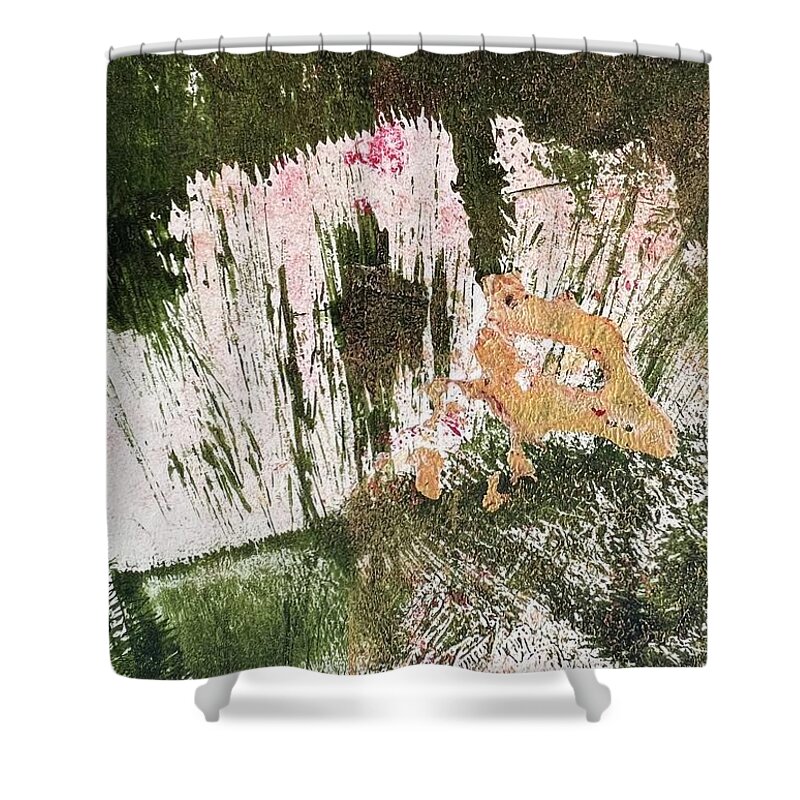 Landscape Shower Curtain featuring the painting Coral Reef by Tara Moorman