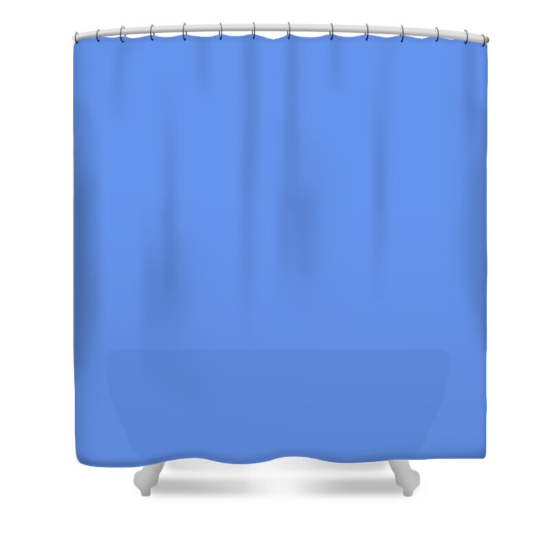 Cornflower Blue Shower Curtain featuring the digital art Cornflower Blue Colour by TintoDesigns