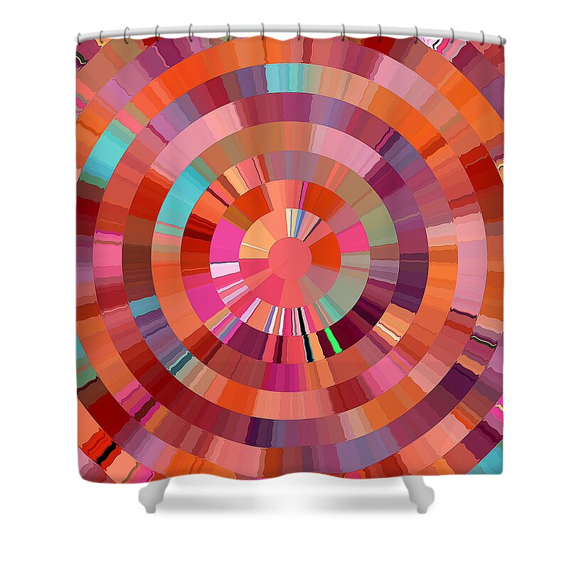Radial Shower Curtain featuring the digital art Cotton Candy by David Manlove