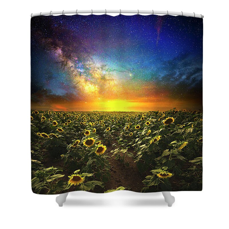 Sunflowers Shower Curtain featuring the photograph Counting Stars by Aaron J Groen