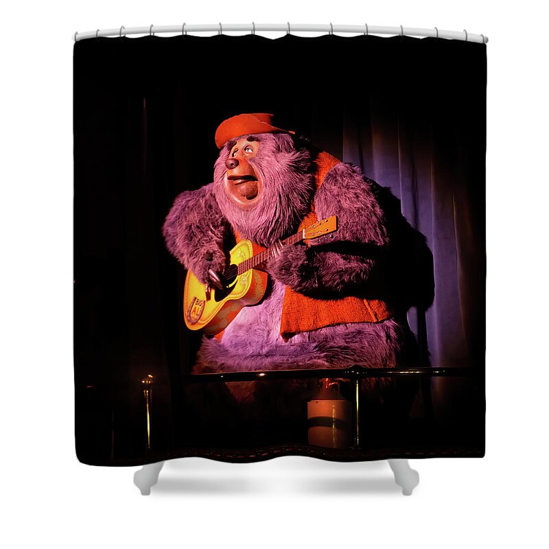 Magic Kingdom Shower Curtain featuring the photograph Country Bear Jamboree - Big Al by Mark Andrew Thomas