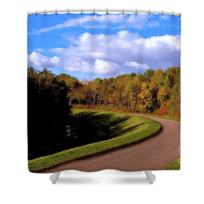 Nature Shower Curtain featuring the photograph Country Road by Baggieoldboy
