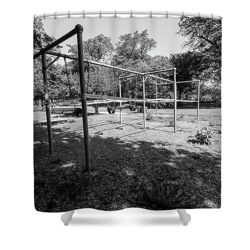 Garden Shower Curtain featuring the photograph COVID-19 Lost Park by Britten Adams