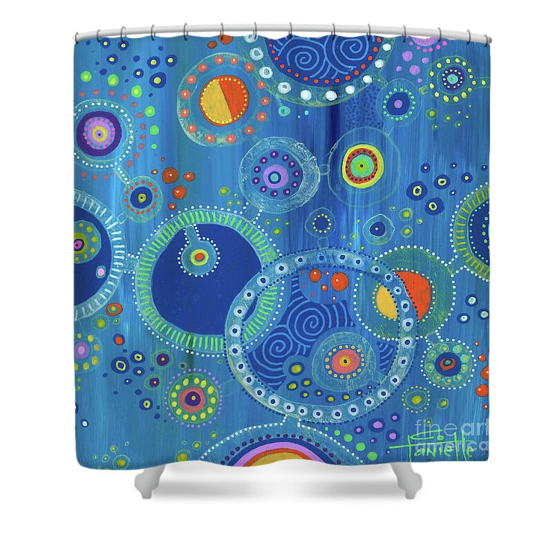 Covid-19 Shower Curtain featuring the painting Covid-19 Quarantine by Tanielle Childers