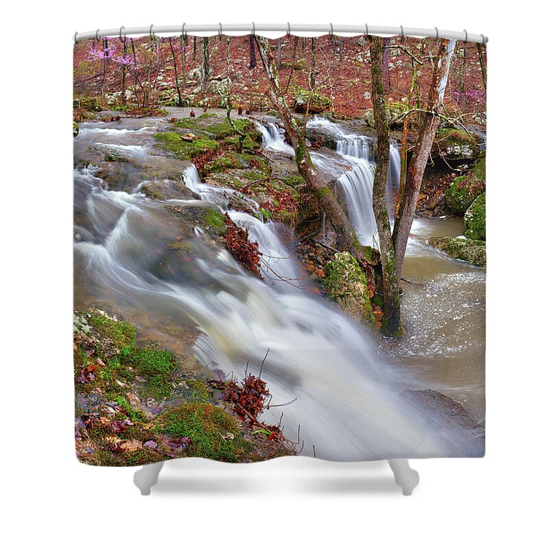 Waterfall Shower Curtain featuring the photograph Coward's Hollow Shut-ins I by Robert Charity