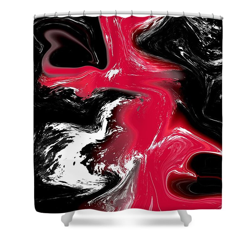  Shower Curtain featuring the digital art Creation of the Dark Knight by Michelle Hoffmann