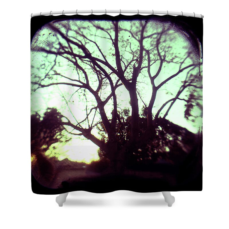 Aqua Shower Curtain featuring the photograph Crepescule by Andrew Paranavitana