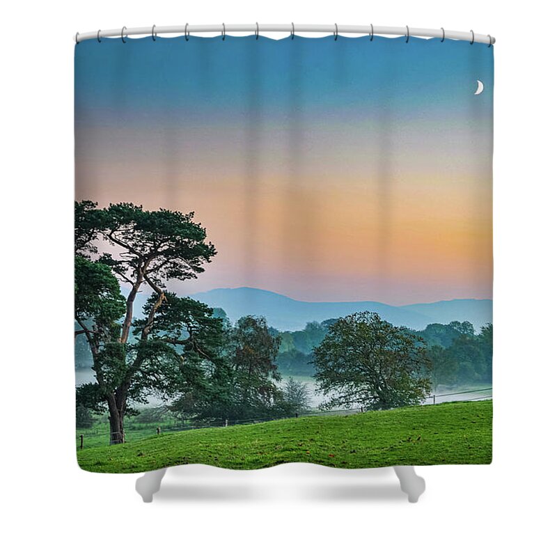 Moon Shower Curtain featuring the photograph Crescent Moon by Rob Hemphill