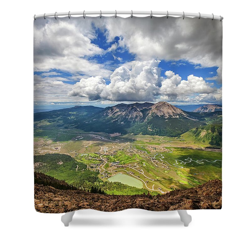 Colorado Shower Curtain featuring the photograph Crested Butte Clouds by Darren White