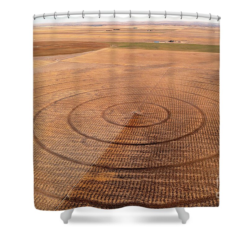 Irrigation Shower Curtain featuring the photograph Crop Circles by Jim West