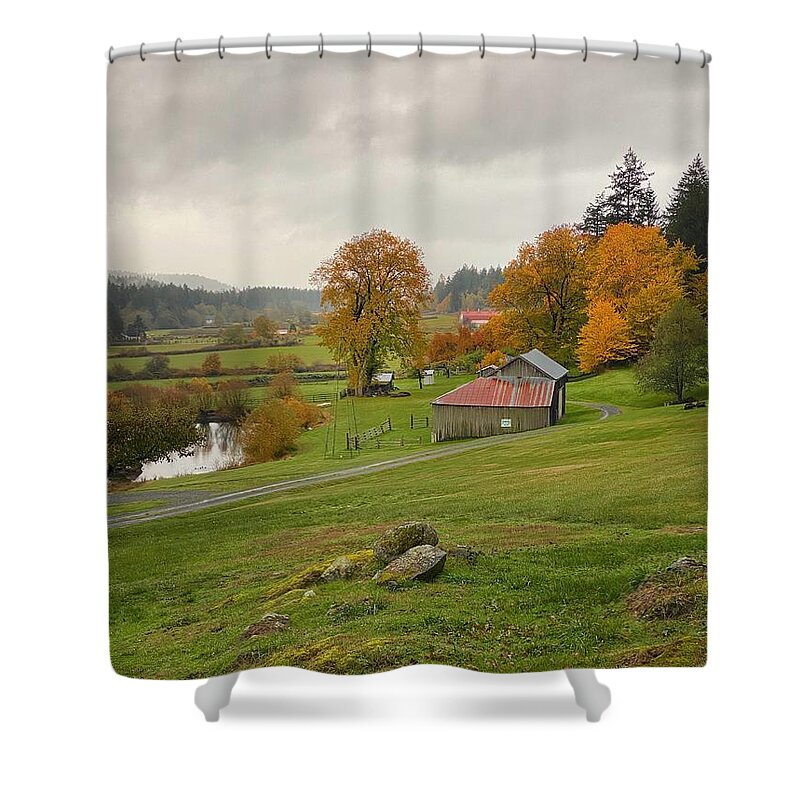 Farms Shower Curtain featuring the photograph Crow Valley Farming by Jerry Abbott