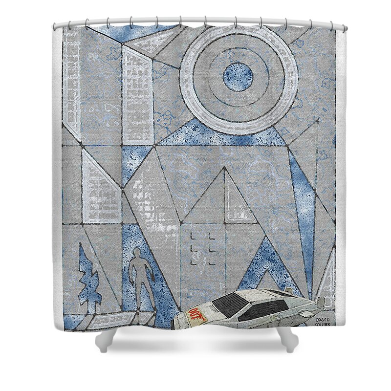 Cultcars Shower Curtain featuring the digital art CultCars / My Spy by David Squibb
