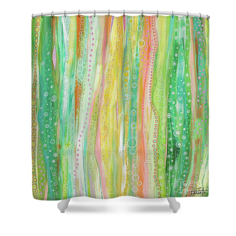 Cultivate Shower Curtain featuring the painting Cultivate Stillness by Tanielle Childers