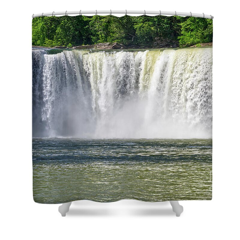 Cumberland Falls Shower Curtain featuring the photograph Cumberland Falls 24 by Phil Perkins