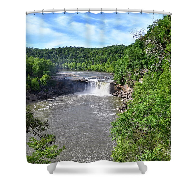 Cumberland Falls Shower Curtain featuring the photograph Cumberland Falls 34 by Phil Perkins