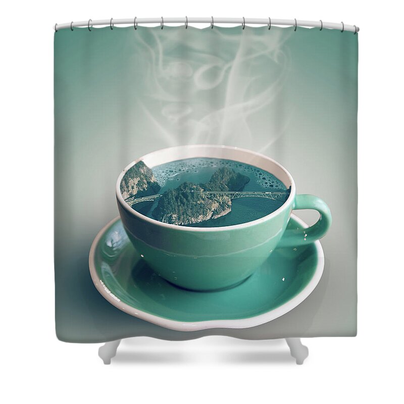 Deception Pass Shower Curtain featuring the photograph Cup of Deception by Michael Rauwolf