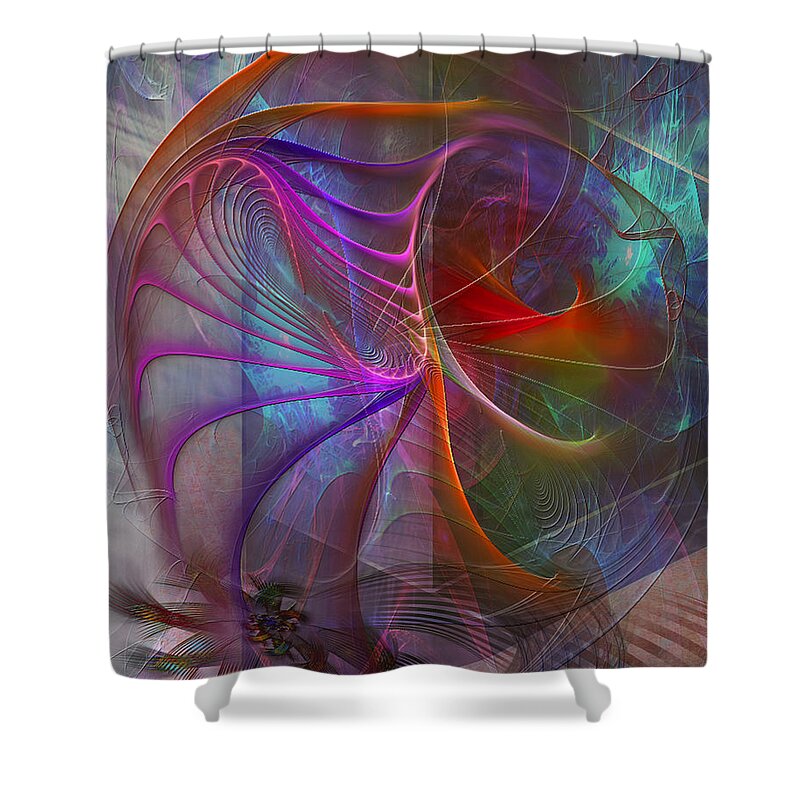 Curb Appeal Shower Curtain featuring the digital art Curb Appeal by Studio B Prints