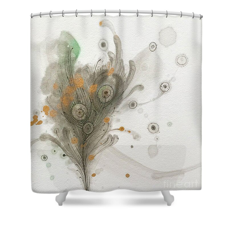 Japanese Shower Curtain featuring the painting Cure 3 by Fumiyo Yoshikawa