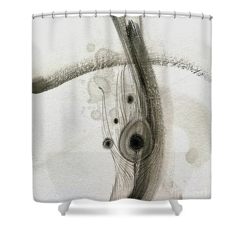 Japanese Shower Curtain featuring the painting Cure 4 by Fumiyo Yoshikawa