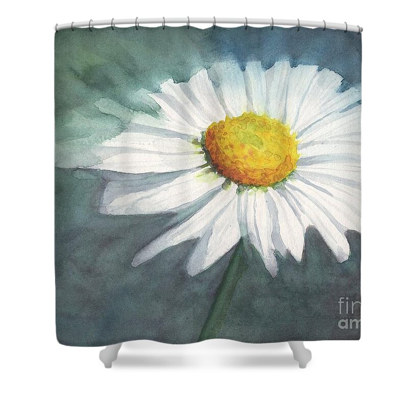 Daisy Shower Curtain featuring the painting Daisy by Vicki B Littell