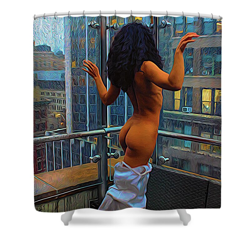 Dancing Shower Curtain featuring the photograph Dancing in the Rain #3 by Alan Goldberg