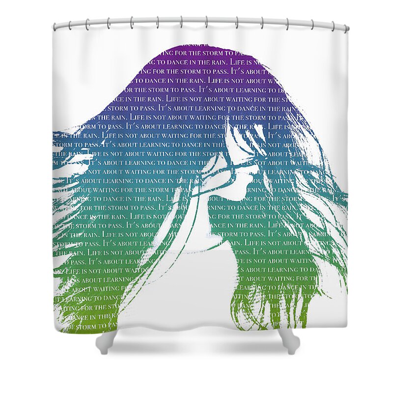 Dancing In The Rain Shower Curtain featuring the digital art Dancing in the Rain by Susan Maxwell Schmidt
