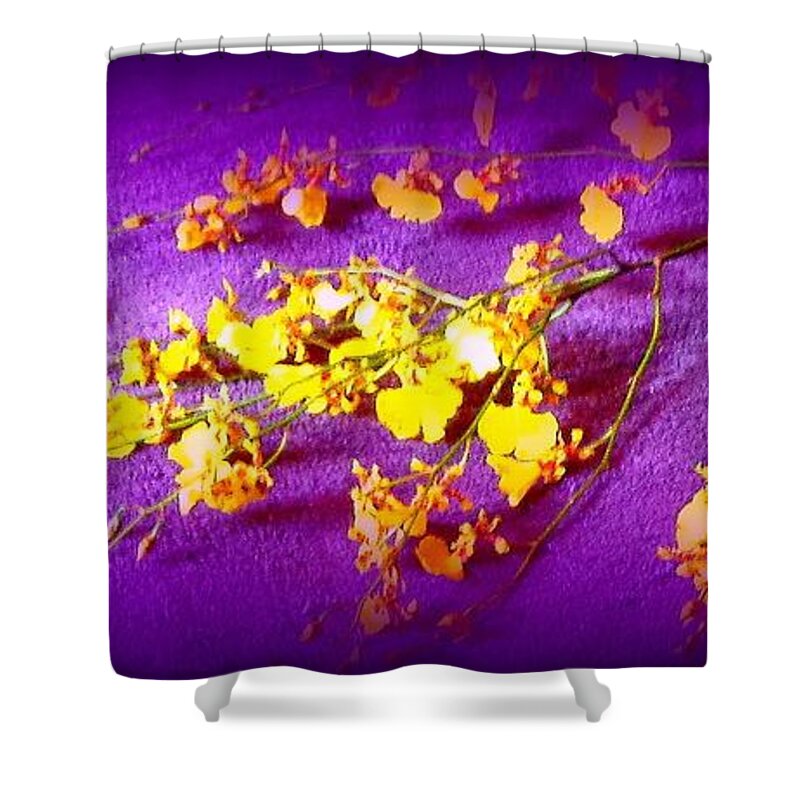 Orchids Shower Curtain featuring the photograph Dancing Orchids by VIVA Anderson