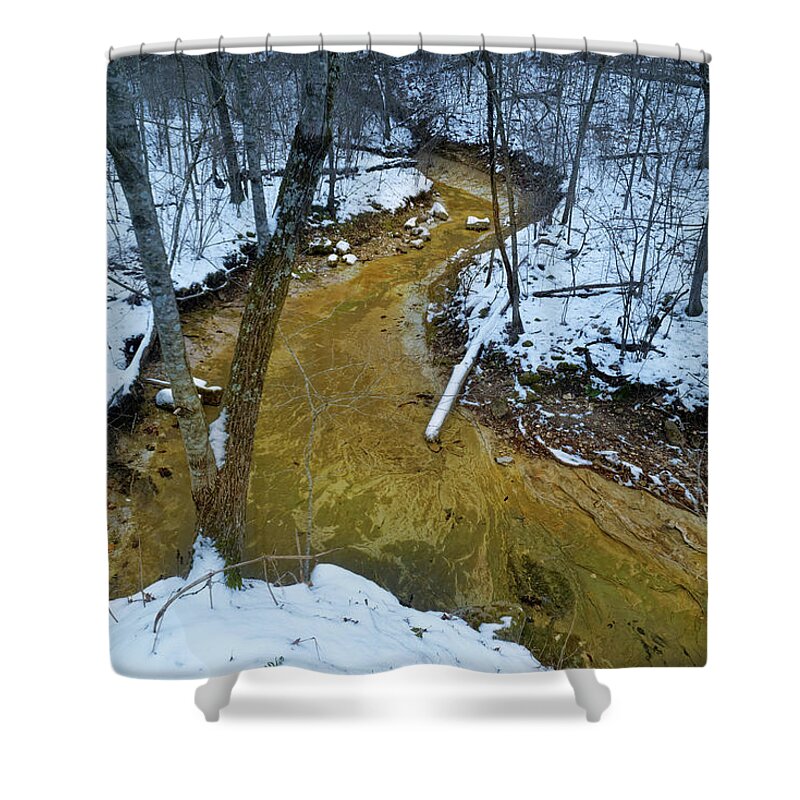 Winter Shower Curtain featuring the photograph Daniel Boone Conservation Area by Robert Charity