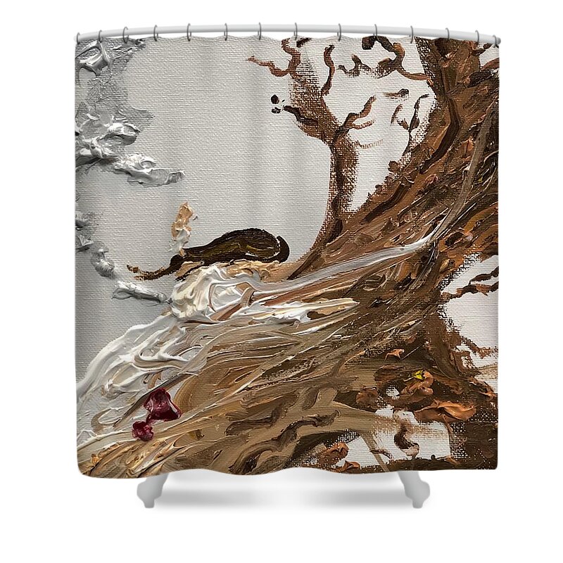 Daphne Shower Curtain featuring the painting Daphne by Bethany Beeler