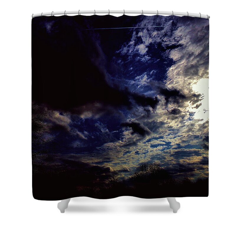 Sky Shower Curtain featuring the photograph Darkening Clouds by Christopher Reed