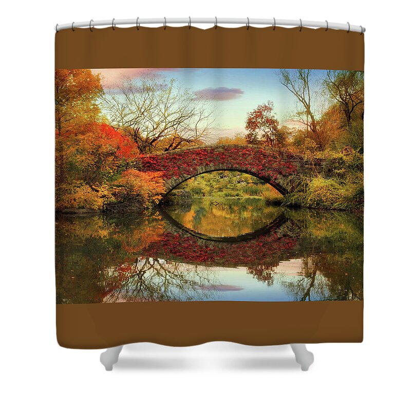 Bridge Shower Curtain featuring the photograph Dawn at Gapstow by Jessica Jenney