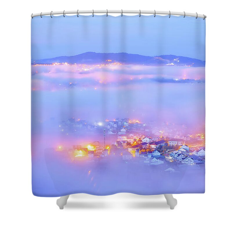 Awesome Shower Curtain featuring the photograph Dawn On The Fog City by Khanh Bui Phu