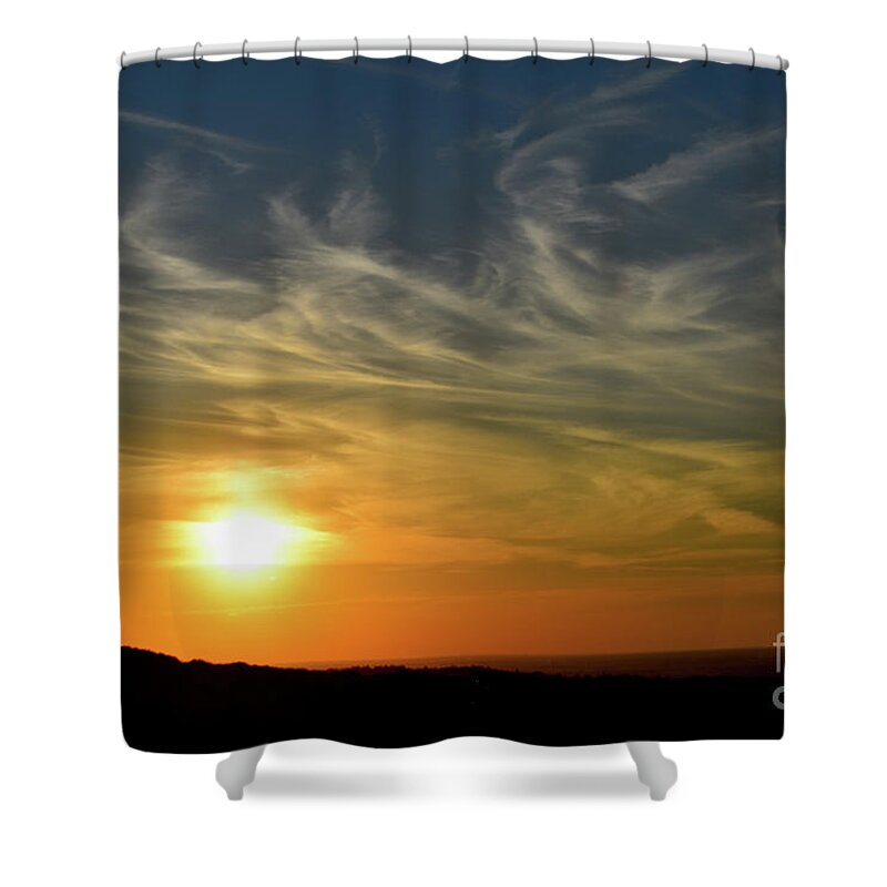Clouds Shower Curtain featuring the photograph Dawning of Twilight Arrives by Leonida Arte