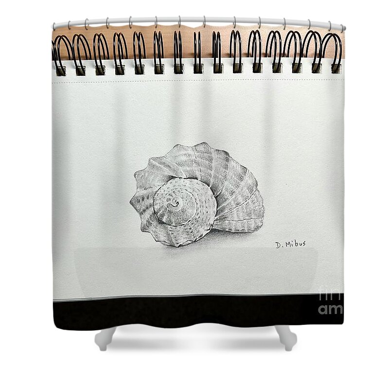  Shower Curtain featuring the drawing Day 160 by Donna Mibus