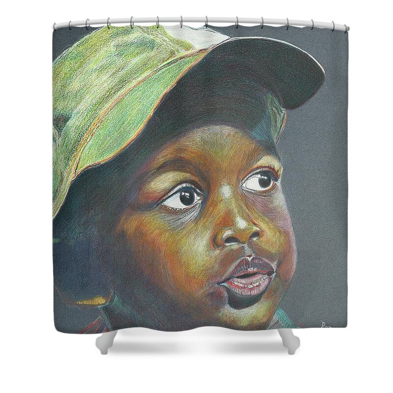 Popular Artwork Shower Curtain featuring the painting Day Dreaming at Age Two by Dorsey Northrup