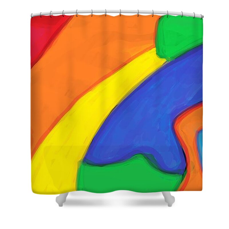 Abstract Shower Curtain featuring the digital art Daydream by Diane Dahm