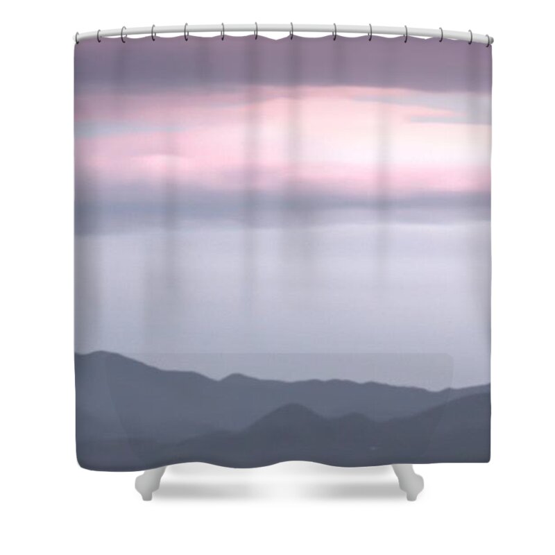Landscape Shower Curtain featuring the digital art De Seda by Auranatura Art