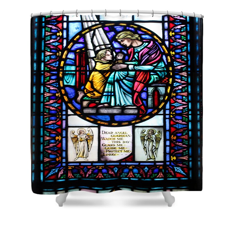 Cemetery Shower Curtain featuring the photograph Dear Guardian Angel by Michael Rucker