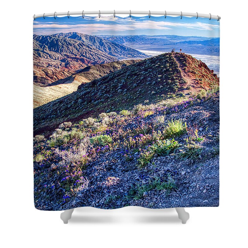 Landscape Shower Curtain featuring the photograph Death Valley at spring by Tatiana Travelways