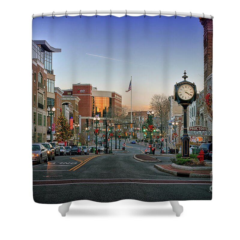 Christmas Shower Curtain featuring the photograph December Light by Neil Shapiro